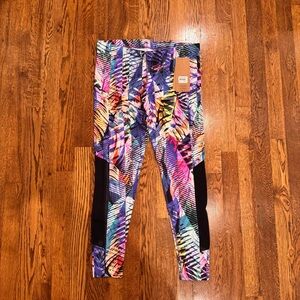 NWT Dona Jo Vibrant Multicolor Women's Leggings Size 2